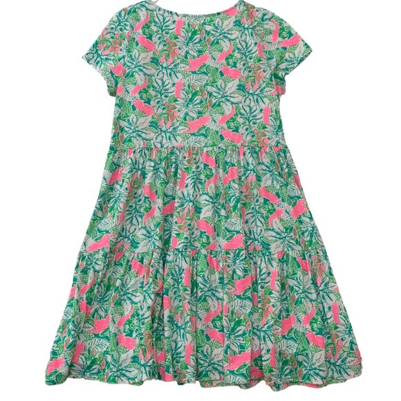 Lilly Pulitzer Dress Geanna Just Wing It Botanical Green that Pink Size M - Picture 4 of 8